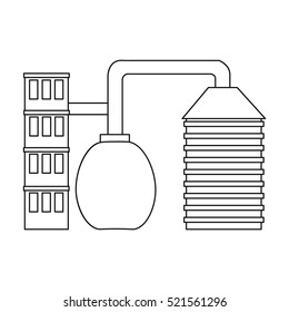 Factory icon of vector illustration for web and mobile
