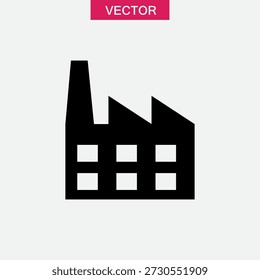Vetor do ícone da fábrica, ícone industrial da fábrica..eps
