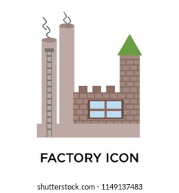 Factory icon vector isolated on white background for your web and mobile app design, Factory logo concept