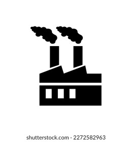 factory icon vector isolated on background