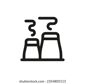 Factory icon vector. Linear style sign for mobile concept and web design. Factory symbol illustration. Pixel vector graphics - Vector.