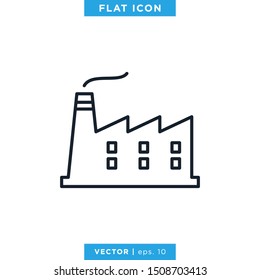 Factory Icon Vector Logo Design Template