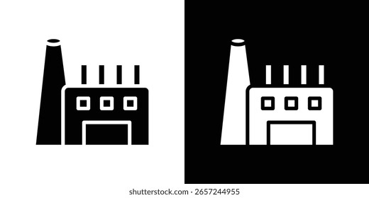 Ícone de fábrica Modelo de logotipo vetorial para design gráfico e web.