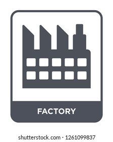 factory icon vector on white background, factory trendy filled icons from Delivery and logistic collection, factory simple element illustration