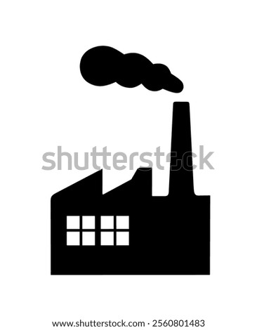 factory icon vector on white background