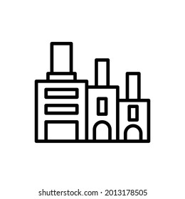 Factory icon vector. productions  illustration sign. manufacture symbol. industry logo.