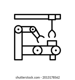Conjunto de vectores de icono de fábrica. colección de signos de ilustración de producciones. símbolo de fabricación. logotipo de la industria.
