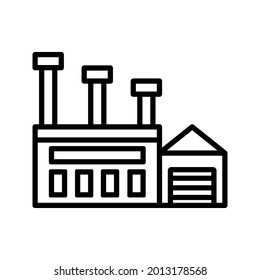 Conjunto de vectores de icono de fábrica. colección de signos de ilustración de producciones. símbolo de fabricación. logotipo de la industria.