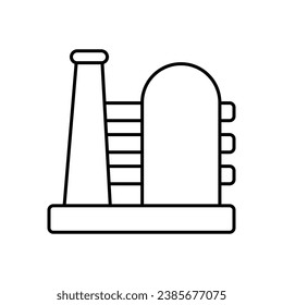 Vector de icono de fábrica. signo de ilustración de producciones. símbolo de fabricación. logotipo de la industria.