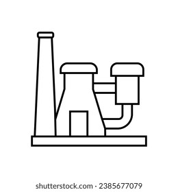 Vector de icono de fábrica. signo de ilustración de producciones. símbolo de fabricación. logotipo de la industria.