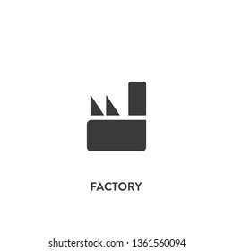 factory icon vector. factory sign on white background. factory icon for web and app