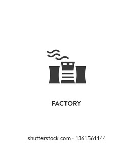 factory icon vector. factory sign on white background. factory icon for web and app
