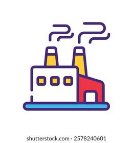 Factory icon vector stock illustration