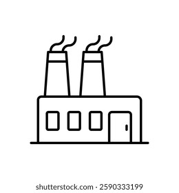 Factory icon vector stock illustration