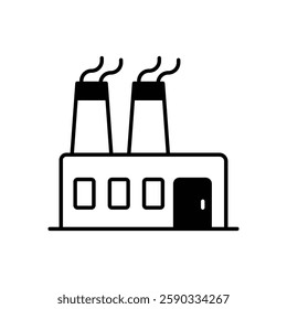 Factory icon vector stock illustration
