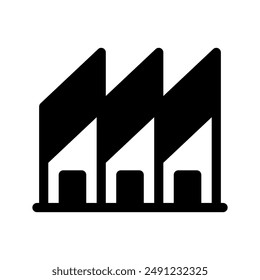 Factory Icon Vector Symbol Design Illustration