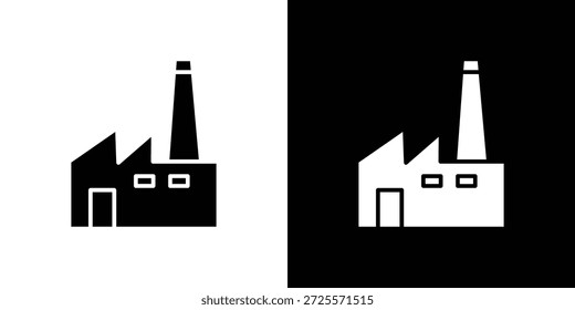 Vector de icono de fábrica, símbolo, ilustraciones de logotipo