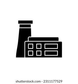 Vector de icono de fábrica. vector de icono de la planta de energía térmica. símbolo o logotipo de la central eléctrica.