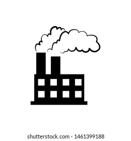 Factory icon - vector thin line power station concept symbol or logo element