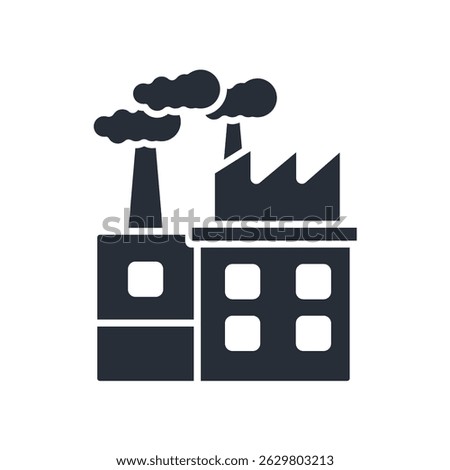 factory icon. vector.Editable stroke.linear style sign for use web design,logo.Symbol illustration.