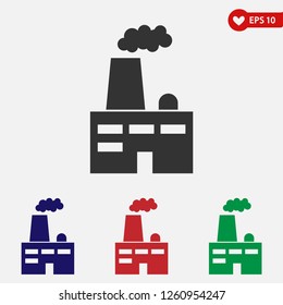 Factory icon.Plant vector sign
