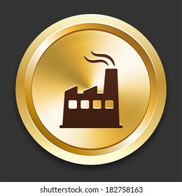 Factory Icons on Gold Button Collection