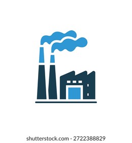 factory icons outline and Flat Style,transparent background