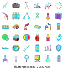 Factory icons set. Cartoon style of 36 factory vector icons for web isolated on white background