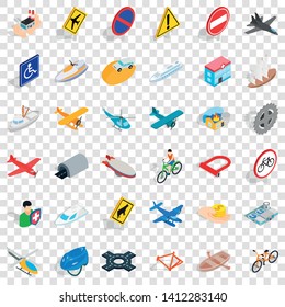 Factory icons set. Isometric style of 36 factory vector icons for web for any design