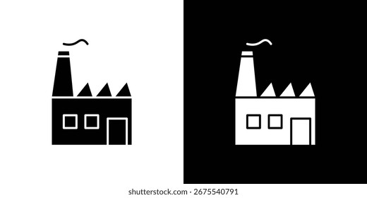 Fabrik-Symbole, einfache Illustration Grafik doodle schwarzes Design
