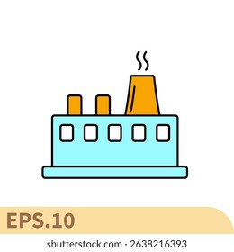 Factory icons  symbol vector elements for infographic web