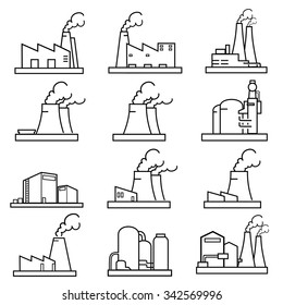 Factory Icons Vector