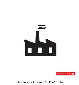 Factory icon/symbol/Logo Design. Vector Template Illustration.
