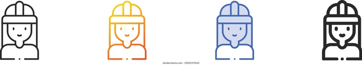factory icon.Thin Linear, Gradient, Blue Stroke and bold Style Design Isolated On White Background