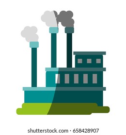 factory illustration cartoon flat shadow