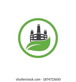 Factory illustration logo vector template design 