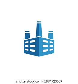 Factory illustration logo vector template design 