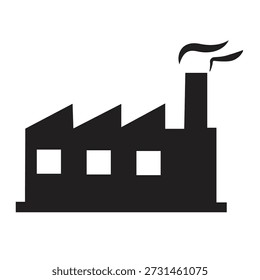 Vector de iconos de construcción de fábrica y Industrial