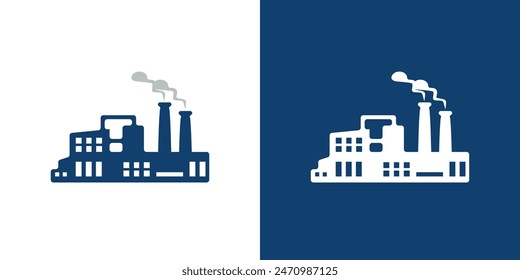 Símbolo del logotipo de la construcción industrial de la fábrica Vector de negocios