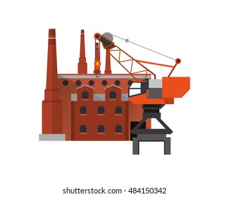 factory and industrial crane icon