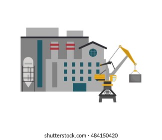 factory and industrial crane icon