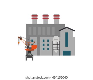 factory and industrial crane icon