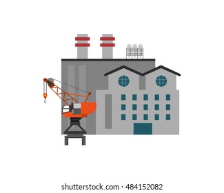 factory and industrial crane icon