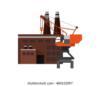 factory and industrial crane icon