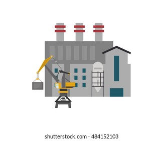 factory and industrial crane icon