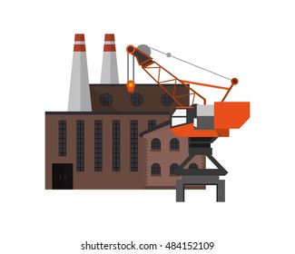 factory and industrial crane icon