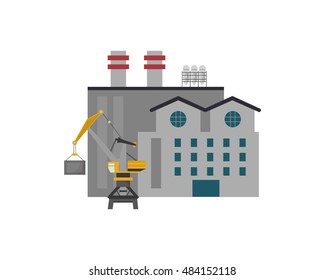 factory and industrial crane icon