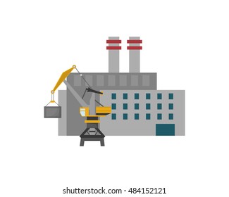 factory and industrial crane icon