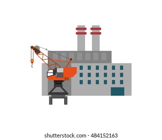 factory and industrial crane icon