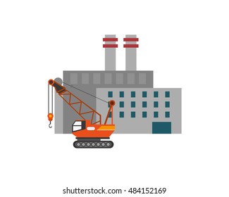 factory and industrial crane icon